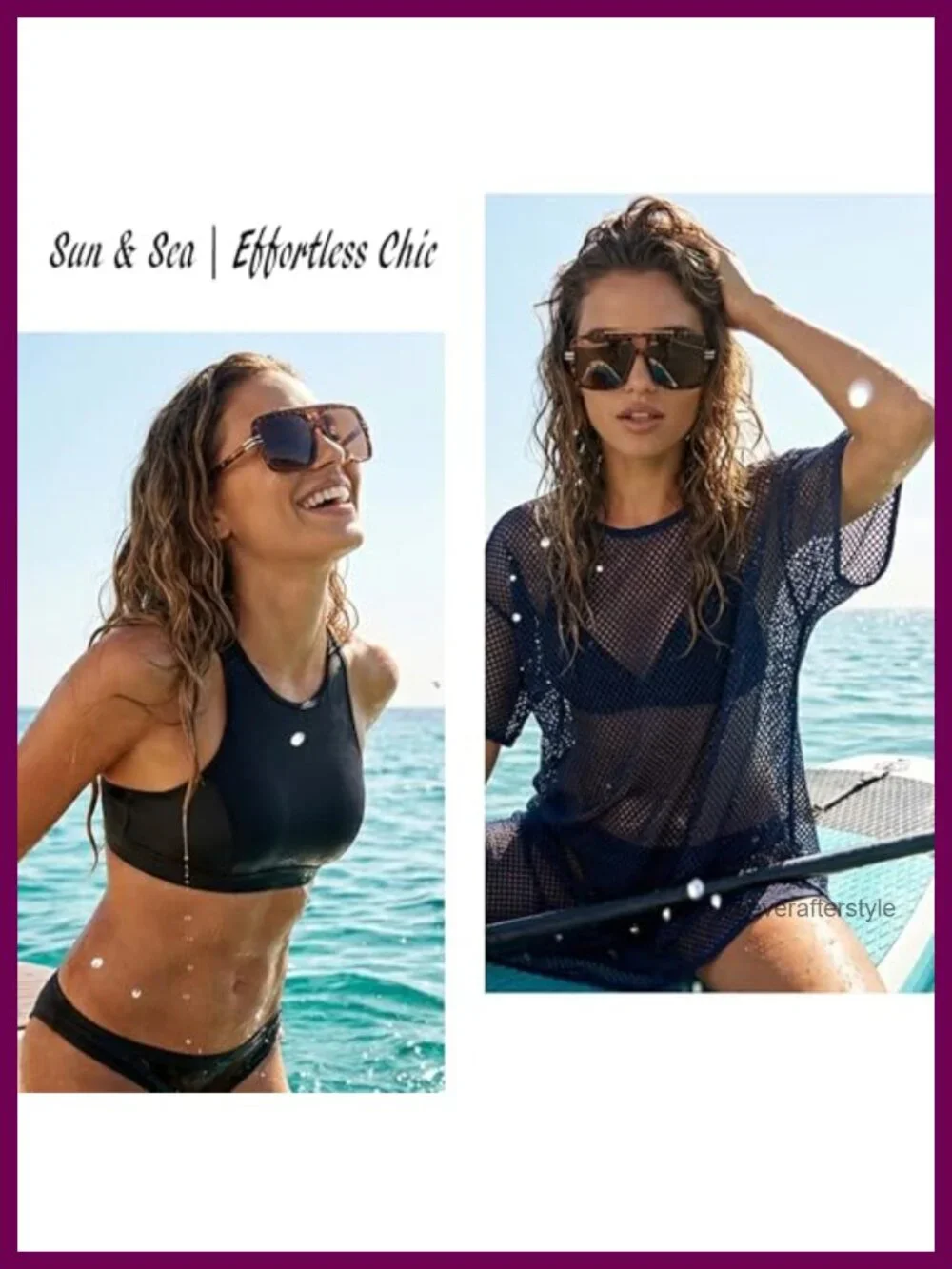 Polarized Oversized Aviator Sunglasses UV400 Protection Women's Fashion Frame